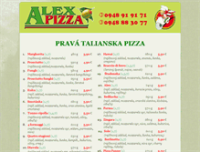 Tablet Screenshot of alexpizza.sk